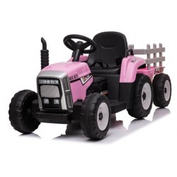 Tractor eléctrico para niños de 12v ROSA